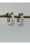 Nobile Ray Xuping Women's Steel Zircon Stone Earrings Non Tarnish Anti Allergic Silver Color - 3