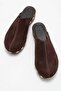 Sarine women's genuine leather clog sandals - coffee suede - 2