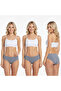 Women's Hipster Anthracite Color Slip Panties Bb2015 - 4