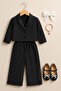 Girl's Exclusive Cut Royal Striped Suit Jacket Pants - 2
