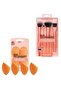 Flawless Base Brush Set with 4 Miracle Complexion Sponge Orange