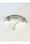 Metal French Style Hair Clip – Shiny Silver Color 11 cm Classic and Stylish Model - 6