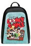 Women's Vegan Leather Black Backpack - Warner Bros Looney Tunes the Toon Parade Design