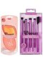 Eyeshadow Brush Set with Miracle Complexion Sponge (Multicolour)