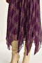 Women's Eggplant Plaid Patterned Wrinkle Effect Lined Midi Chiffon Skirt De251105 60283760 - 6