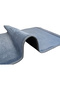 Soft Velvet Textured Plush Prayer Rug Blue - 6