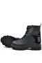 Genuine Leather Black Star Detailed Girls' Boots - 7