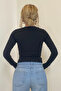 Women's 2-Piece Crew Neck Full Stretch Fabric Full Fit Basic Long Sleeve Body Blouse - 6
