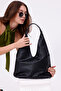 Dora Black Large Size Hand and Shoulder Bag - 8