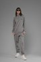 Unisex Regular Fit Mock Neck Half Zip Interlock Pique Sweatshirt - Gray - 2