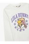 Licensed Lola Bunny Printed Long Sleeve Crew Neck Cotton T-Shirt - 3