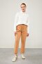 Camel Elastic Waist Drawstring Trousers - 3
