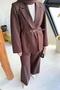 Pensli Jacket-Pants Two-Piece Set Bitter Brown - 3