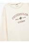 Long Sleeve Crew Neck Sweatshirt with Embroidery Detail - 3