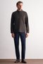Brown Smart Button Collar Long Sleeve Pocketless Slim Fit Casual Shirt 1004255170 - 2