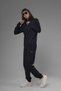 Unisex Regular Fit Mock Neck Half Zip Interlock Pique Sweatshirt - Navy Blue - 2