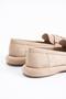Mobset Tasseled Women's Ballerina Flats Beige Suede - 4