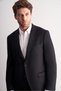 Black Mono Collar Wool 6 Drop Comfort Fit Classic Jacket 1002255150 - 4