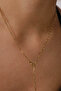 Steel Paperclip Y Necklace Low-Cut Necklace 2mm Elegant Minimal 50cm - 2