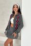Baklava Patterned Polo Neck Knitwear Cardigan Aw25Hi0056 - 5