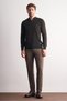 Khaki Zippered High Collar Long Sleeve Pocketless Comfort Fit Classic Cotton Knitwear Sweater 1012255201 - 2