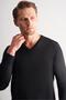 Black Half Turtleneck Pocketless Comfort Fit Classic Wool Knitwear Sweater 1012255001 - 4