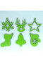 Christmas Ornament Red Felt Set 12 Pieces – 6 Different Shapes Decorative Tree and Home Ornament