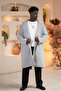 Italian Wide Collar O Oversized (Loose Fit) Loose Long Coat - 3