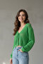 Women's Lace-Up Front Perforated Knit Cardigan