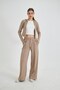 Women's Custom Made Modal Fabric Double Zipper Hooded Cardigan Mink - 8