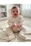 Salmon Wide Lace Detailed Baby Girl Romper