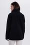 Women's Standard Fit Cold-Resistant Black Bato Collar Fleece Sweatshirt - 7