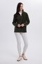 Women's Standard Fit Anti-Pilling Cold-Resistant Khaki High-Neck Fleece Sweatshirt - 4
