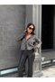 Women's Black Polo Neck Tassel Trim Knit Cardigan
