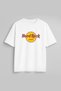 White Oversized Printed Men's T-Shirt - 2
