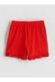 Özmarka New Season Red New Year Themed Baby Girl Shorts Pajama Set - 5