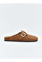 Beige Suede Look Girls' House Slippers - 2