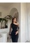 New Season One Shoulder Detailed Special Design Women Tulle Dress 583124 - 4