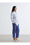 Lcw Modest Blue Women's Elastic Waist Pants