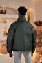 Oversized (Loose Cut) Mock Neck Zipper Closure Inflatable Jacket - 5