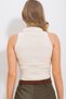 Vanilya V-Neck Sleeveless Soft Textured Knitwear Blouse Alc-X11725 - 5
