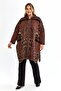 Knitwear Women's Plus Size Thick Hooded Wool Warmth Zippered Poncho Winter Oversized Mom Cardigan - 7
