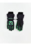Black Printed Boy's Gloves