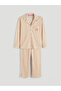 Striped Women's Pajamas with Shirt Collar