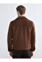 Özmarka New Season Brown Shirt Collar Wool Blend Men's Cashmere Jacket - 5
