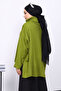 Green Turtleneck Zippered Knit Sweater - 4