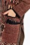 Knitwear Women's Plus Size Thick Hooded Wool Warmth Zippered Poncho Winter Oversized Mom Cardigan - 5