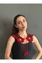 Hand Knitted Motif Women's Shirt Clothing Accessory Collar