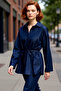 Women's Oversized Denim Tunic Shirt Lace-Up Functional Durable Quality Comfortable Aesthetic