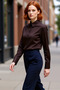 Women's Classic Poplin Woven Long Sleeve Shirt Office Casual Comfort Elegant Design Functional Stylish
